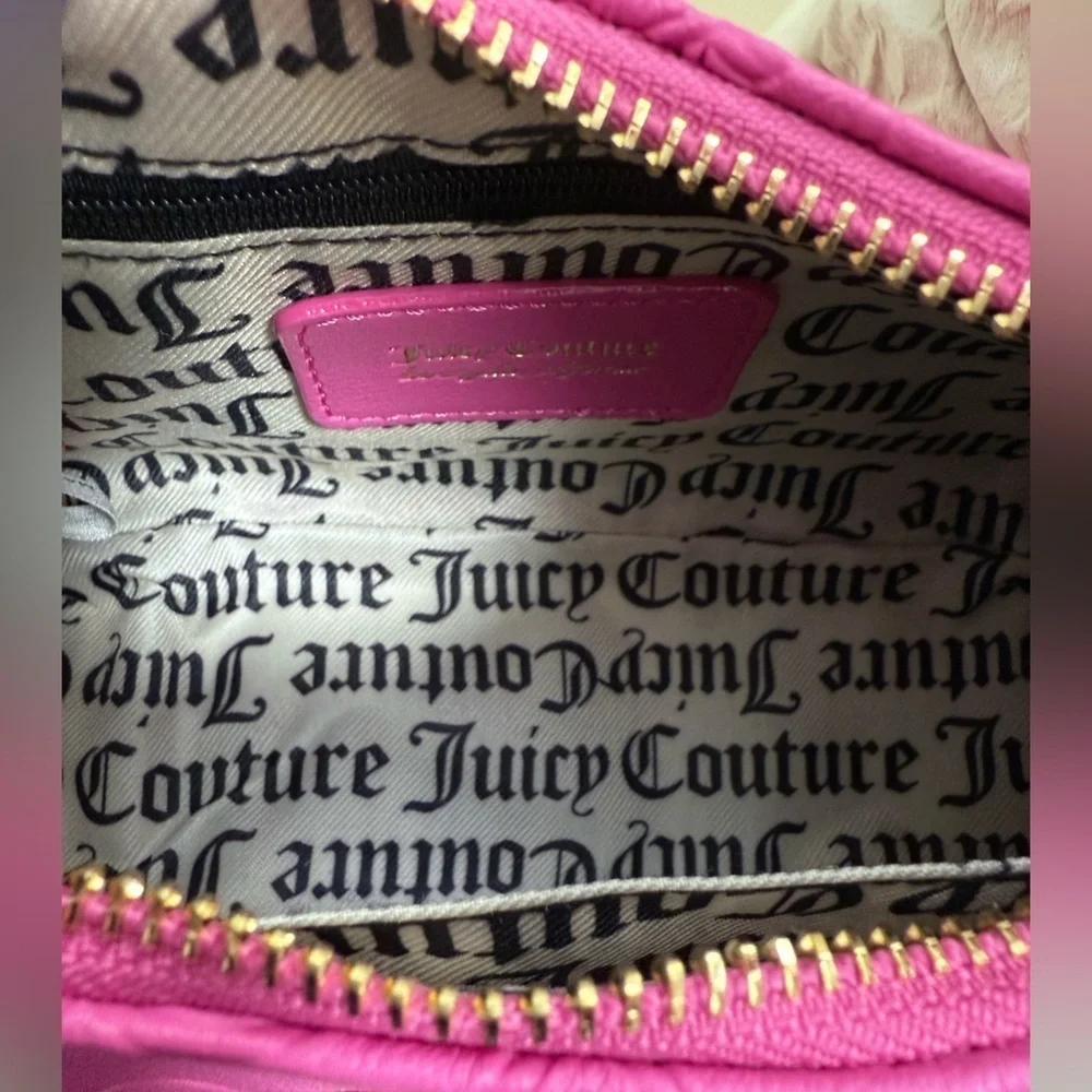 NWT Juicy Couture Pink “Glitzed Out” Hobo with Gold Accents